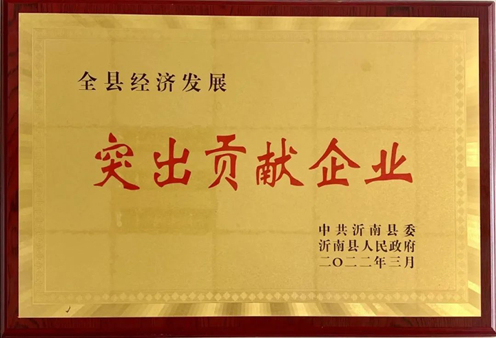 熱烈祝賀東岳機(jī)械被授予2021年沂南縣“突出貢獻(xiàn)企業(yè)”榮譽(yù)稱號 熱烈祝賀東岳機(jī)械被授予2021年沂南縣“突出貢獻(xiàn)企業(yè)”榮譽(yù)稱號